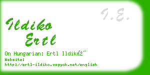 ildiko ertl business card